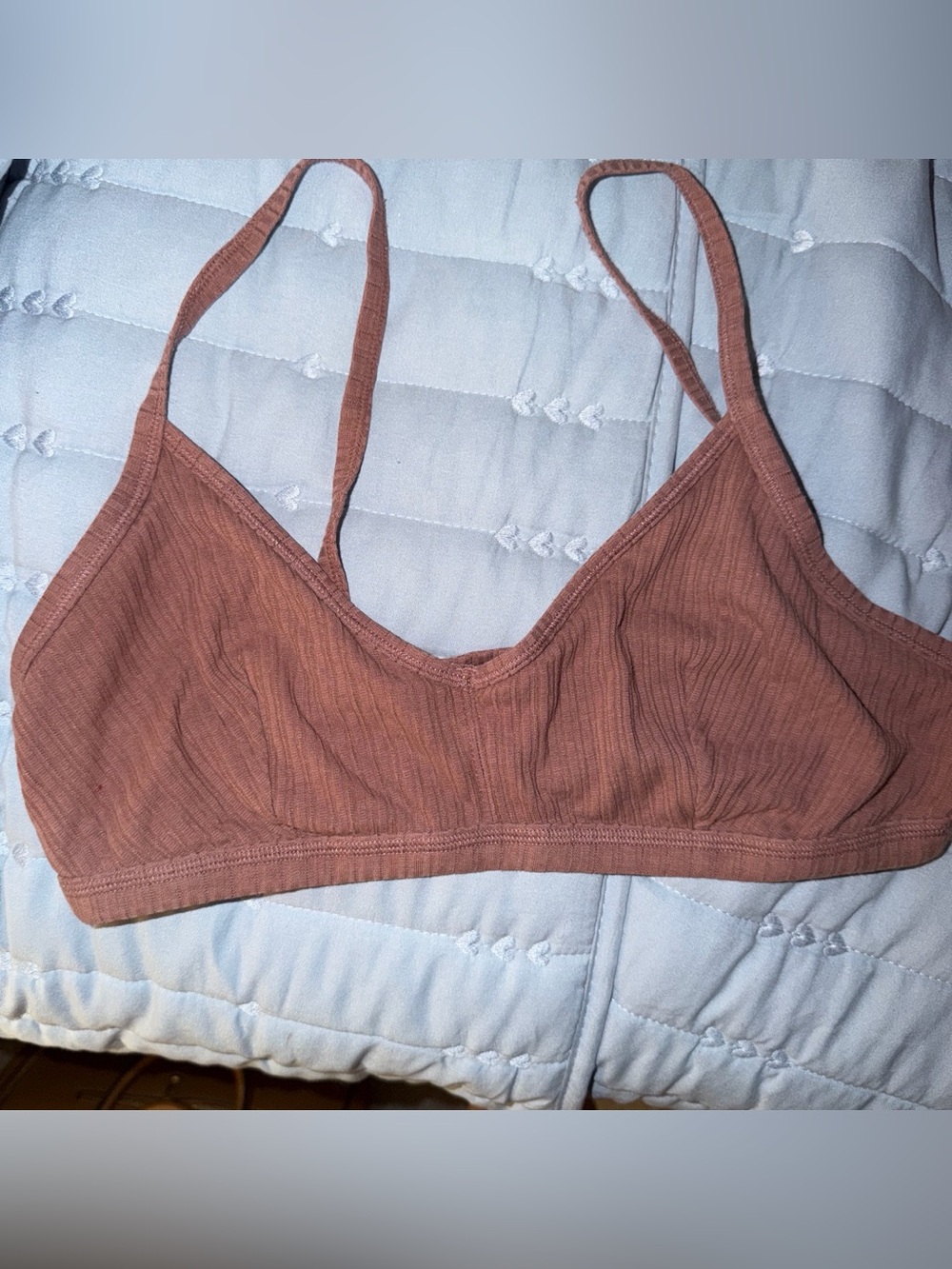 Colsie Women’s Ribbed Scoop Bralette - Brown